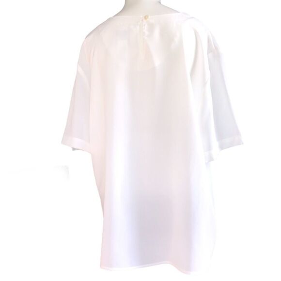 Vintage TR Bentley size large white blouse - Picture 4 of 4